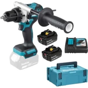 Makita DHP486 18v LXT Cordless Brushless Combi Drill 2 x 5ah Li-ion Charger Case