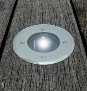 Solalite LED Solar Deck Light White Stainless Steel