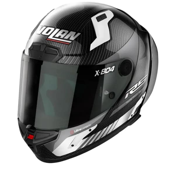 Nolan X-804 RS Ultra Carbon Hot Lap 012 Carbon White Full Face Helmet Size 2XL