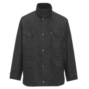 Barbour Mens Sapper Wax Jacket Black Small