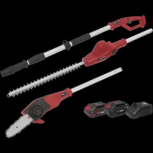 Sealey CP20VTPCOMBO 20V Cordless Telescopic Chainsaw and Hedge Trimmer