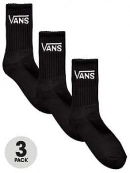 Vans Crew Socks 3PK Black Women