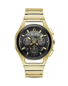 Bulova Curv Gold-Tone Link Bracelet Chronograph, 44mm