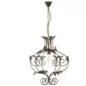 Onli Contessa Wire Frame Pendant Ceiling Light, Bronze