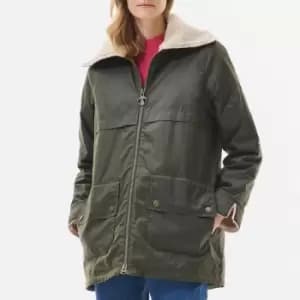 Barbour Womens Pine Wax Coat - Archive Olive - UK 12