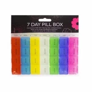 Zexum 7 Day Weekly Pill Planner Case Organizer Box