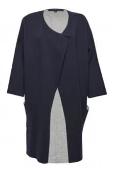 French Connection Gemini Knit Oversized Cardigan Blue