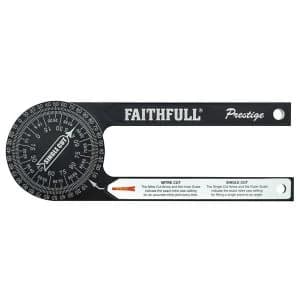 Faithfull Prestige Mitre Saw Protractor Black Aluminium