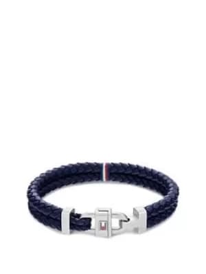 Tommy Hilfiger Carabiner Mens Leather Bracelet