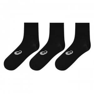 Asics Quarter 3 Pack Socks - BLACK