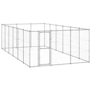 Vidaxl Outdoor Dog Kennel Galvanised Steel 21.78 M