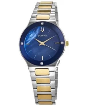 Bulova Millennia Blue Dial Two-Tone Stainless Steel Womens Watch 98R273 98R273