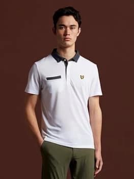 Lyle & Scott Golf Aviemoore Polo Top - White Size XL Men