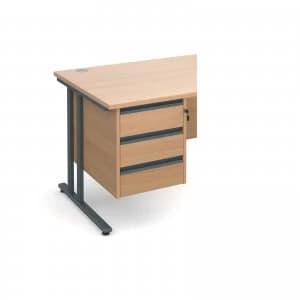 Maestro 25 GL 3 Drawer Fixed Pedestal - Beech
