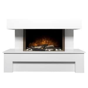 Adam Havana White Electric LED electric fire suite