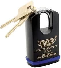Draper Expert Heavy Duty Padlock Closed Shackle 46mm Standard