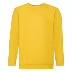 Fruit Of The Loom Childrens Unisex Set In Sleeve Sweatshirt (Pack of 2) (7-8) (Sunflower)