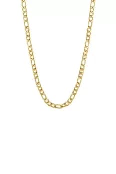 Yellow Gold Plated Stainless Steel Figaro Link Chain Necklace