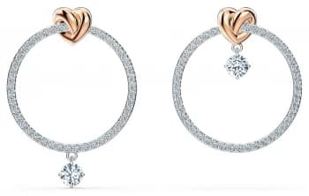 Swarovski Lifelong Heart Hoop Pierced Earrings Mixed Jewellery