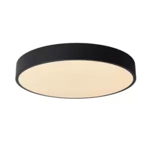 Unar Modern Flush Ceiling Light - Ø39.5cm- LED Dim. - 1x24W 2700K - 3 StepDim - Black