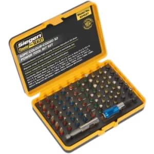 Sealey S01037 Power Tool Bit Set 62pc Colour-Coded S2