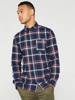Jack & Jones Brook Long Sleeved Shirt - Navy/Red