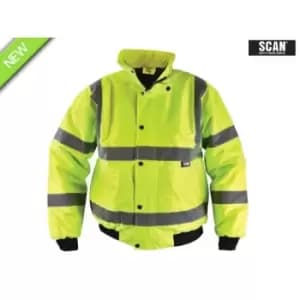 Scan SCAHVBJXXL Hi-Vis Bomber Jacket Yellow 2XL (52in)