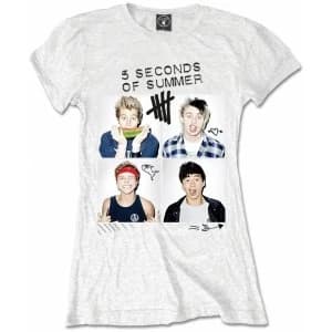 5 Seconds Of Summer Tape Ladies Black Vest: X Large