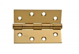 Wickes Grade 11 Ball Bearing Hinge - Polished Brass 102mm Pack of 2