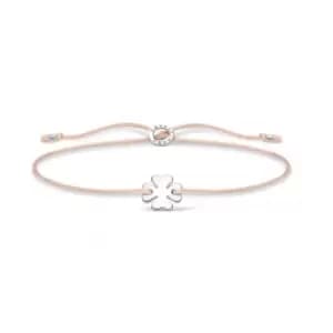 Silver Cloverleaf Cord Tie Bracelet A1995-173-19-L20v