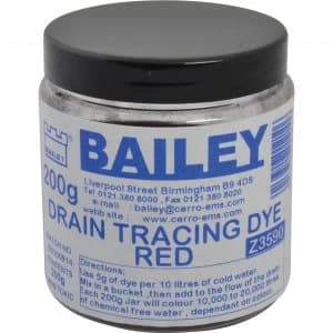 Bailey Drain Tracing Dye Red 200g