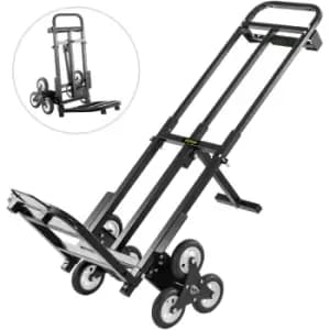 VEVOR Stair Climbing Cart 460lbs Capacity, Portable Folding Trolley with 6 Wheels, Stair Climber Hand Truck With Adjustable Handle For Pulling, All Te