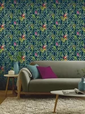 Arthouse Deco Tropical Navy/Gold