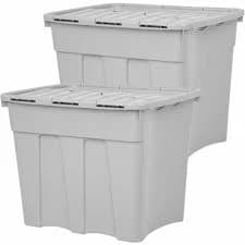 Wham Grey 80L Upcycle Croc Box & Lid Set of 2 Plastic