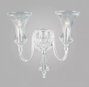 Stara Lead Crystal 2 Light Wall Lamp CB05444/02/WB