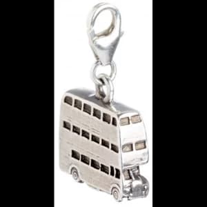 Sterling Silver Knight Bus Clip on Charm