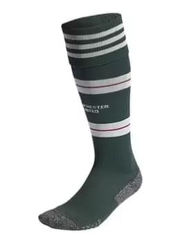 Adidas Manchester United 23/24 Away Stadium Socks, Green, Size L, Men
