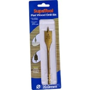 SupaTool Titanium Coated Flat Wood Drill Bits 20mm