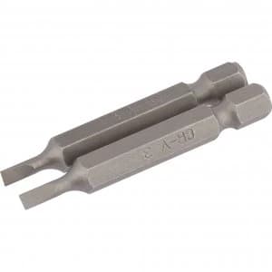 Draper Slotted Screwdriver Bit 3mm 50mm Pack of 2