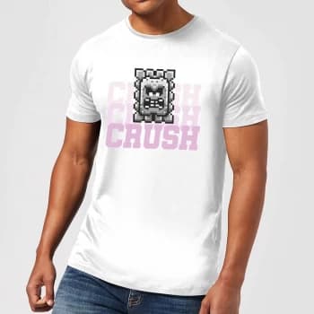 Super Mario CRUSH CRUSH CRUSH Mens T-Shirt - White - XL