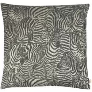 Kai Hector Multi Zebra's Print Woven Cushion Cover, Ebony, 55 x 55 Cm