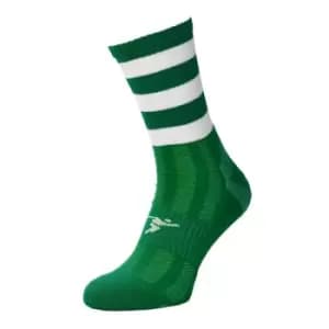 Precision Pro Hooped GAA Mid Socks Junior Green/White J8-J11