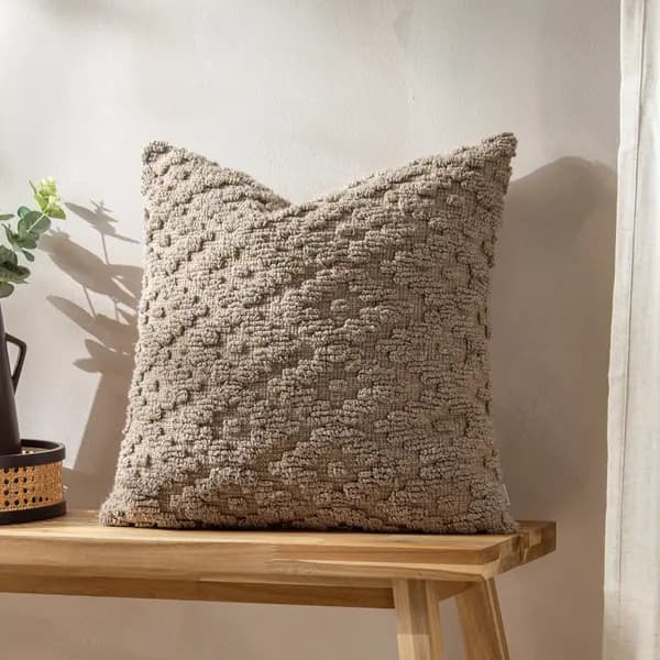 Calvay Cushion Taupe, Taupe / 50 x 50cm / Polyester Filled