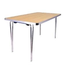 Jemini Aluminium Folding Table Rectangular Beech W1520xD685xH698mm KF7