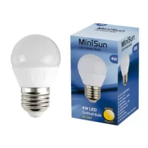 Pack of 10 4W ES E27 Warm White LED Golfball Bulbs