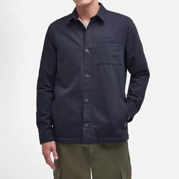 Barbour Heritage Mens Casper Overshirt - Navy - XL