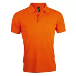 SOLs Mens Prime Pique Plain Short Sleeve Polo Shirt (4XL) (Orange)