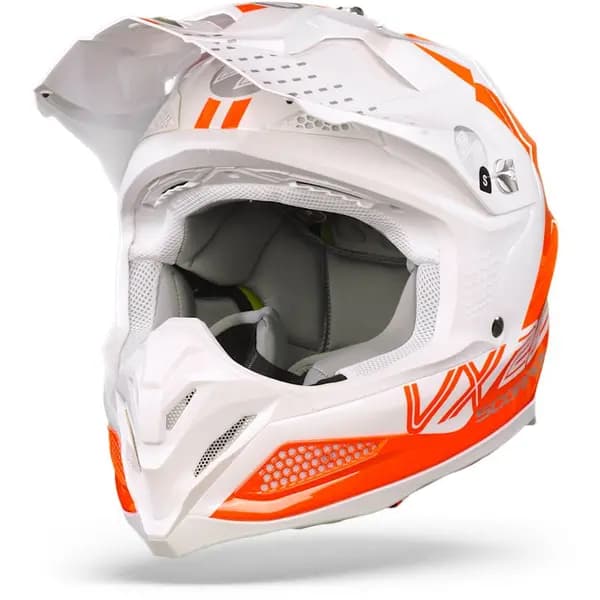 Scorpion VX-22 Air Ares White-Neon Red Offroad Helmet Size XS