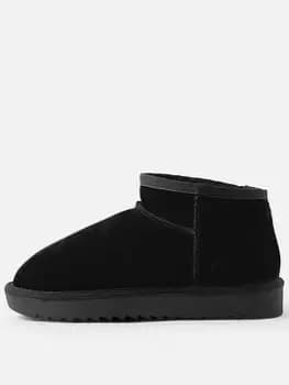 Monsoon Mini Suede Boots, Black, Size 38, Women