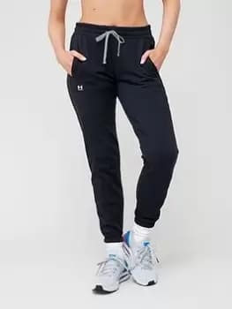 Under Armour Rival Fleece Pant - Black/White, Size L, Women